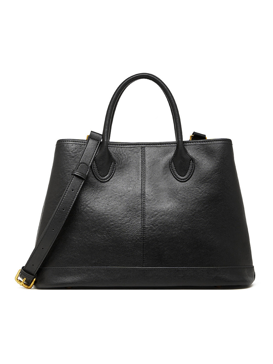 Top-Grain Leather Tote