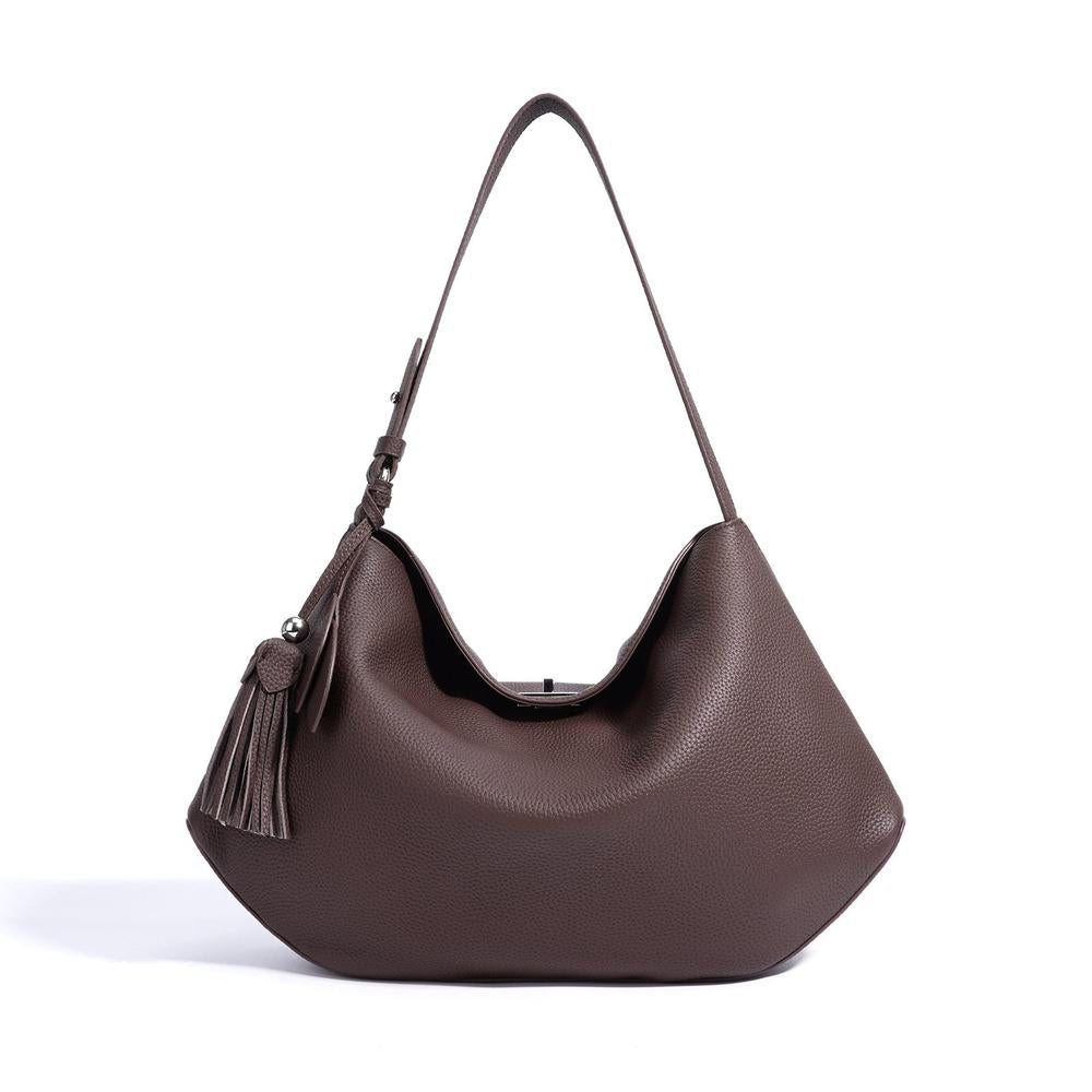 Trendy Large-Capacity Leather Shoulder Bag