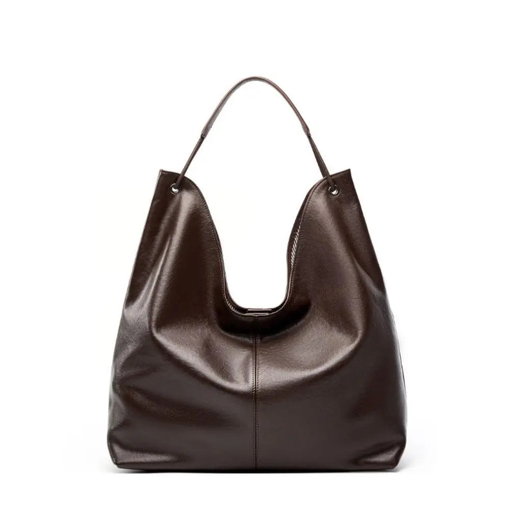 Vegetable Tanning Leather Large-capacity Tote Bag