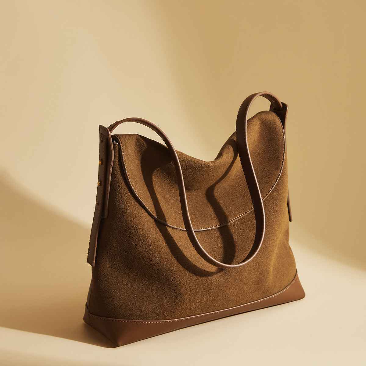 Vintage Suede-Like Shoulder Bag