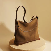 Vintage Suede-Like Shoulder Bag