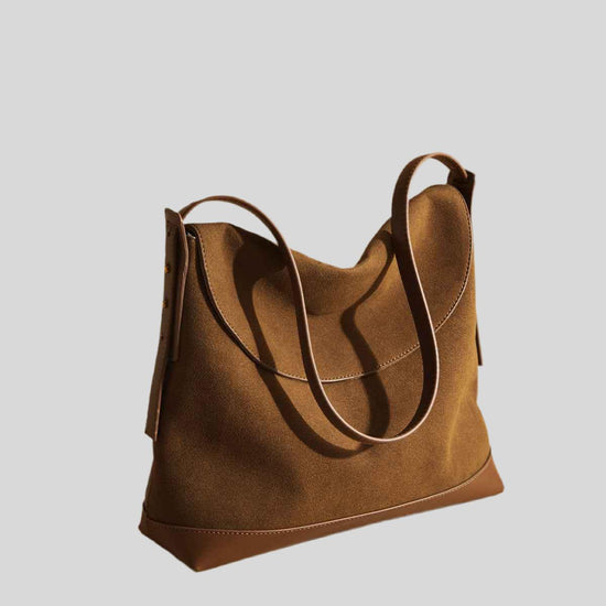Vintage Suede-Like Shoulder Bag
