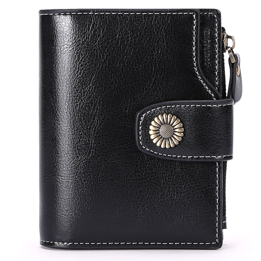 Women’s Hasp Clutch Wallet – Multi-Card & Coin Pocket