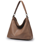 Womens High-Capacity First-Layer Cowhide Shoulder Crossbody Bag