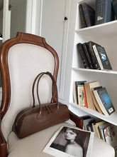 Women’s Korean-Style Leather Baguette Shoulder Bag