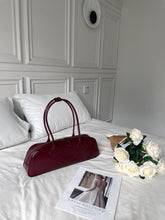 Women’s Korean-Style Leather Baguette Shoulder Bag