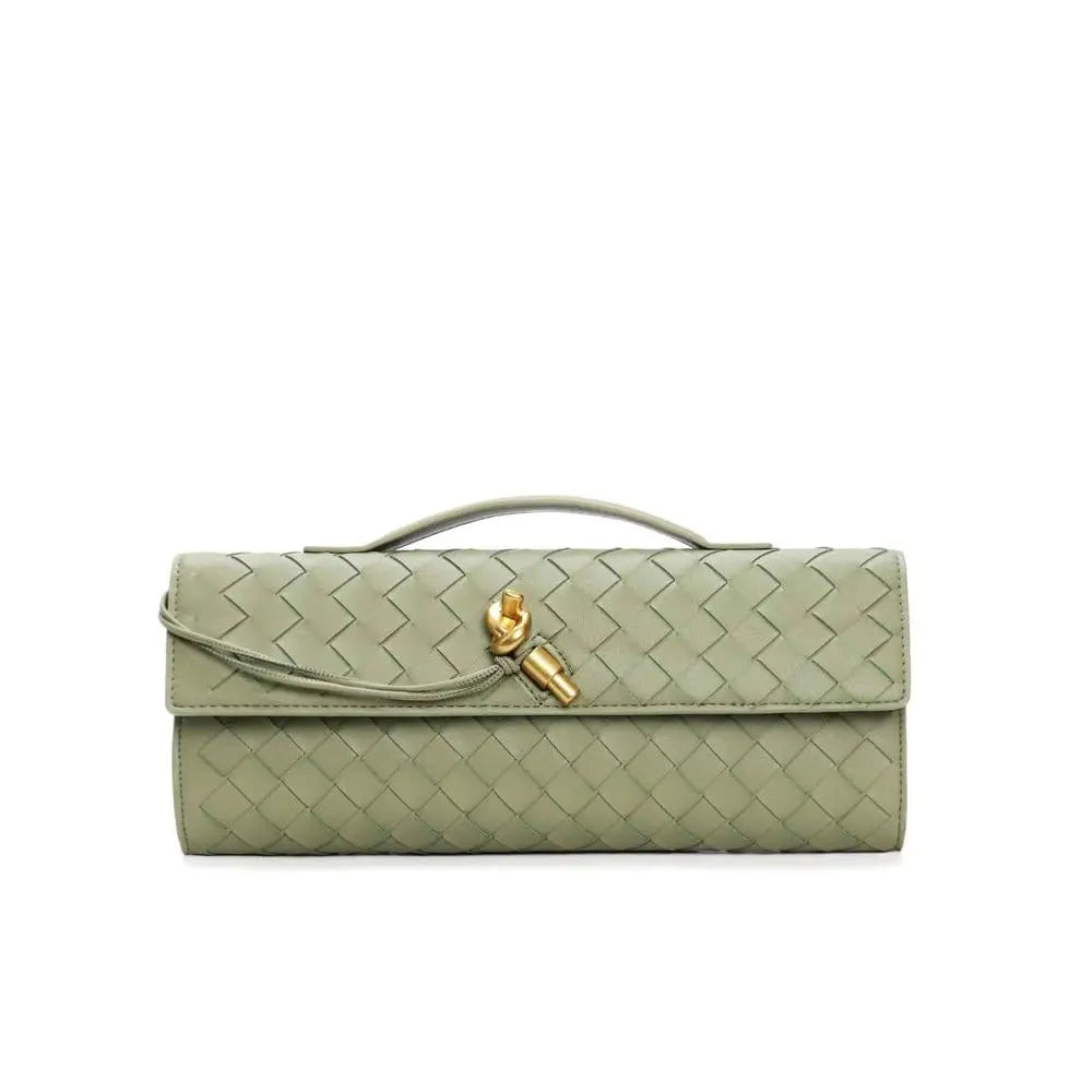 Woven baguette Clutch