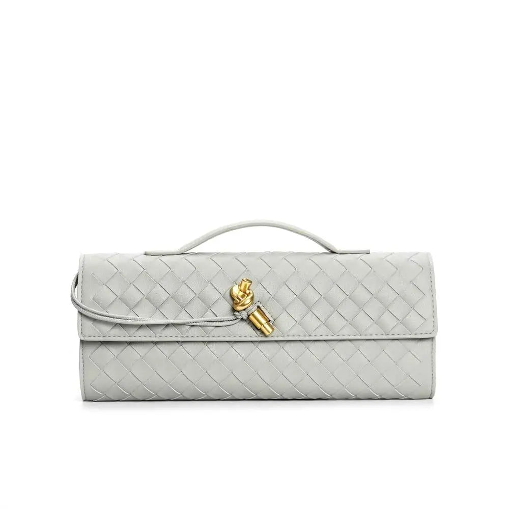 Woven baguette Clutch