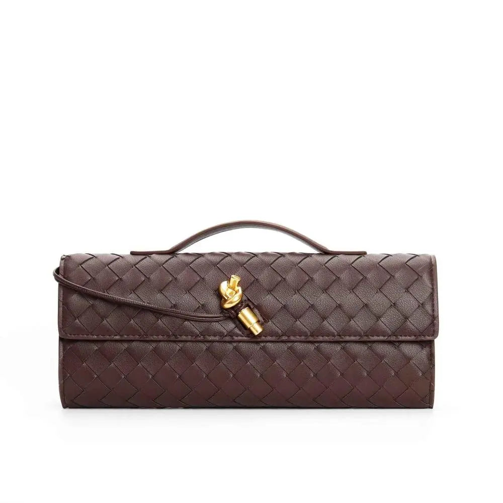 Woven baguette Clutch
