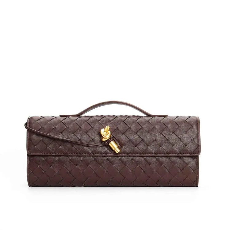 Woven baguette Clutch