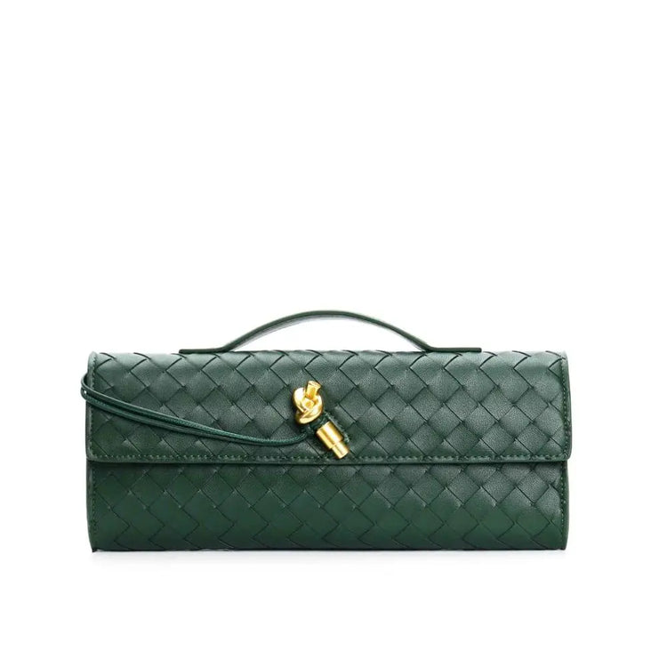 Woven baguette Clutch