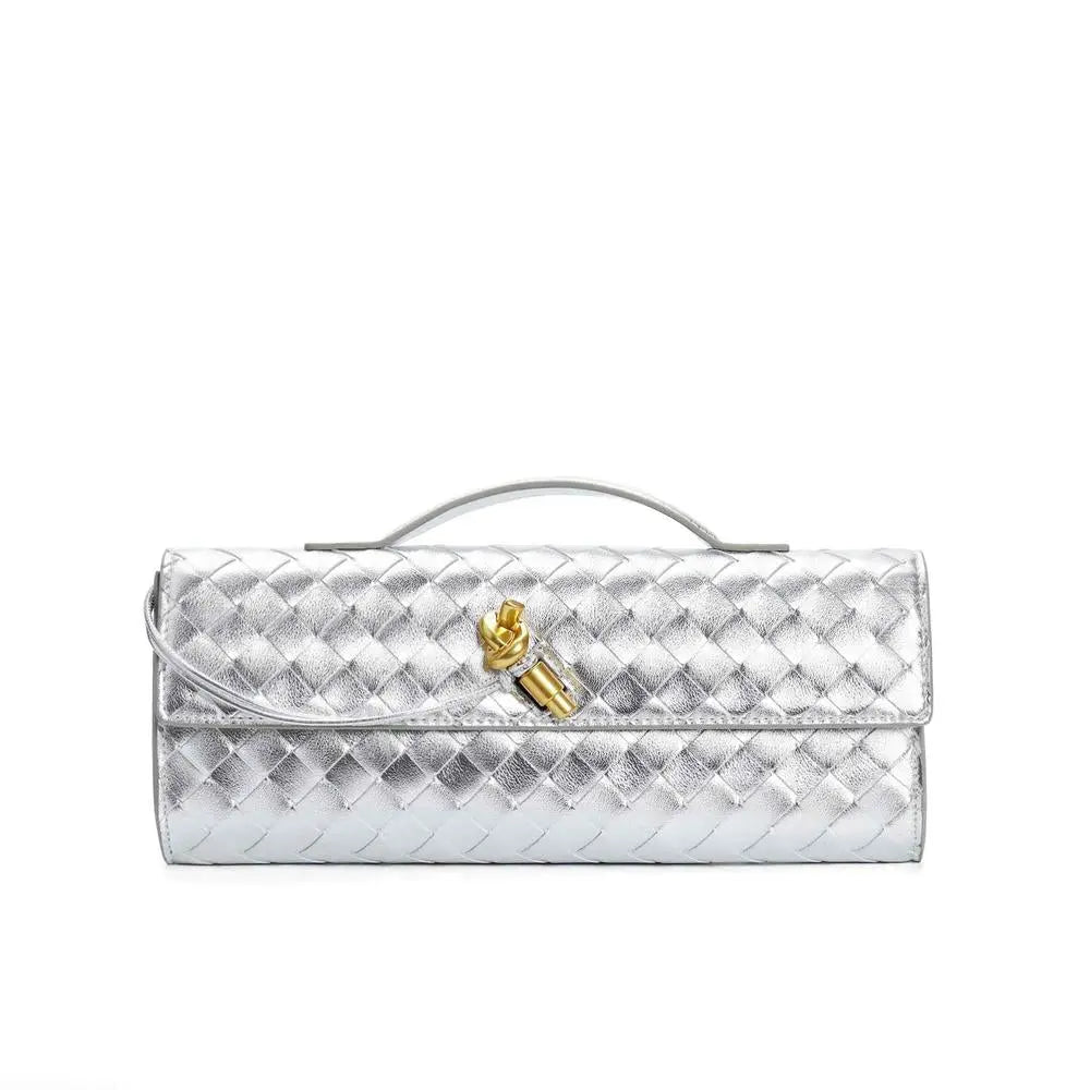Woven baguette Clutch