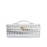 Woven baguette Clutch