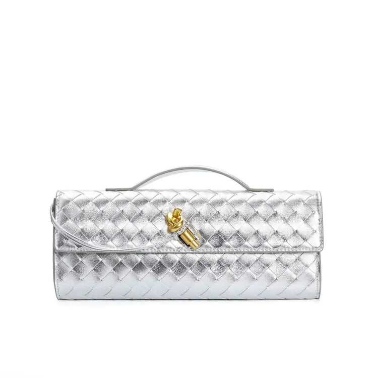 Woven baguette Clutch