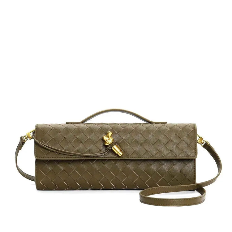 Woven baguette Clutch