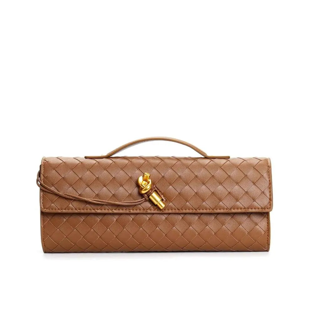 Woven baguette Clutch
