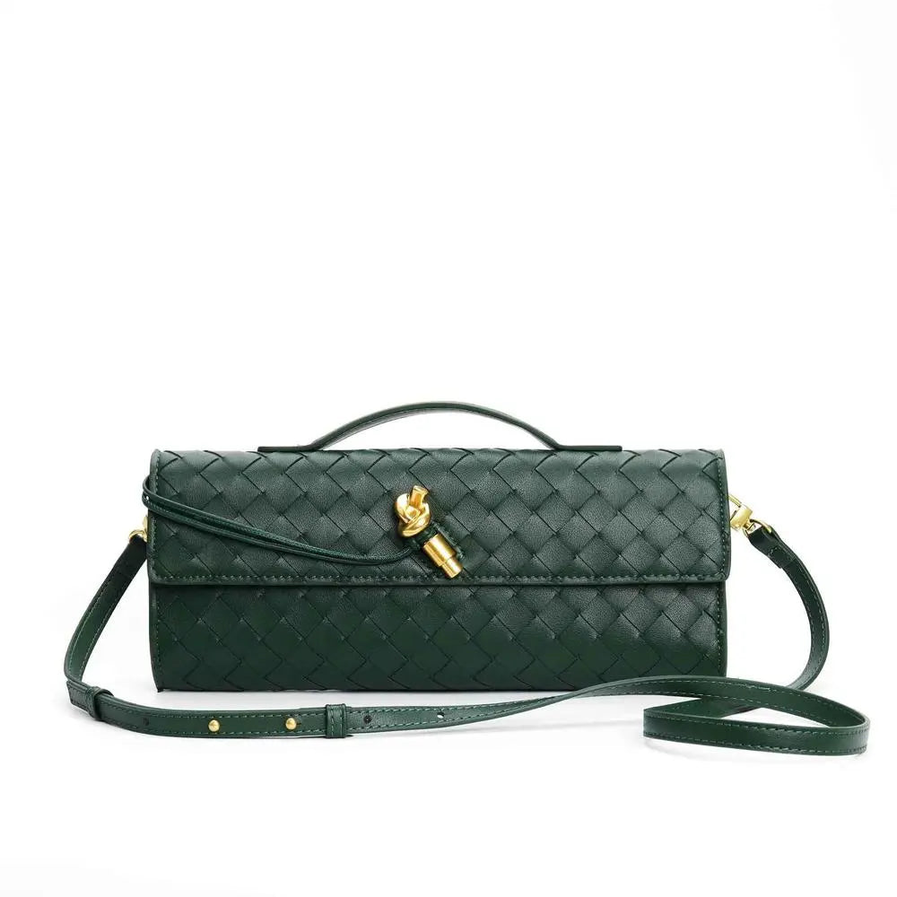 Woven baguette Clutch