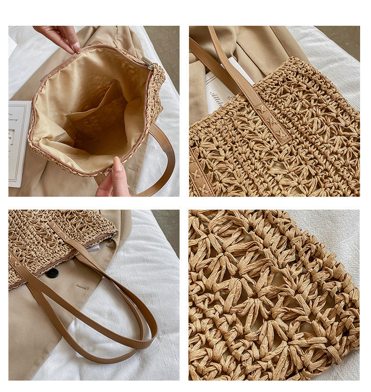 Summer Beach Straw Woven Large-capacity tote