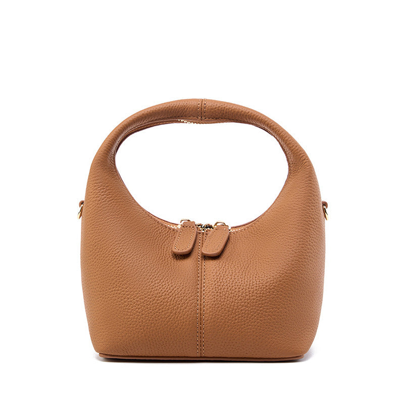 Litchi Grain Leather Handbag