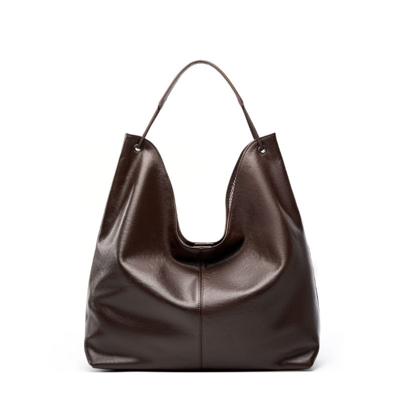 Vegetable Tanning Leather Large-capacity Tote Bag