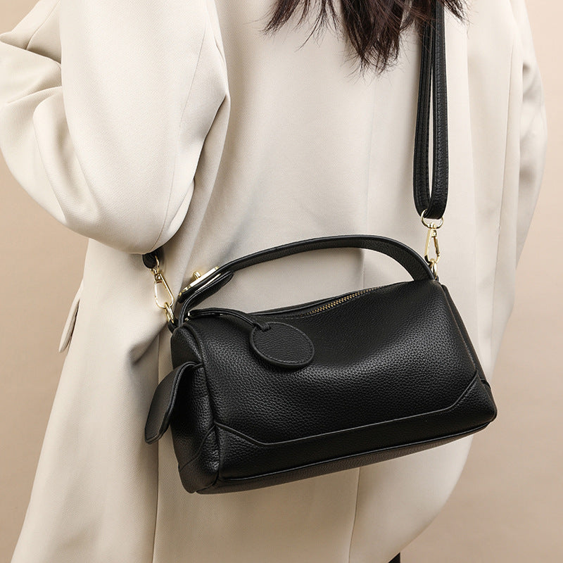 Soft Leather Large Capacity Pillow handbag