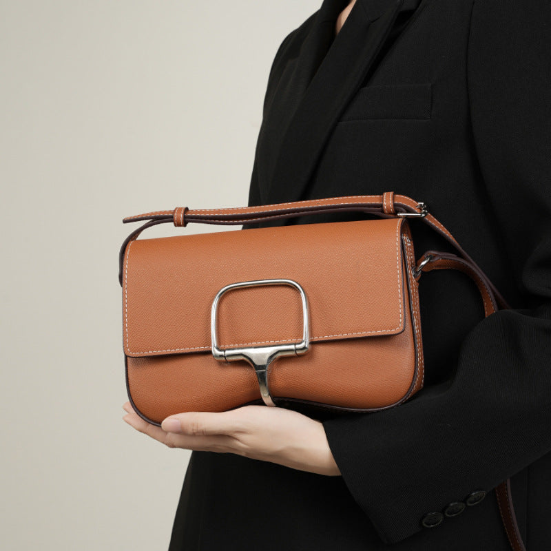 Leather Palm Print Crossbody Bag