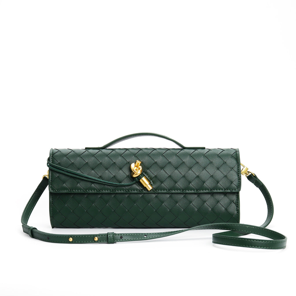 Woven baguette Clutch