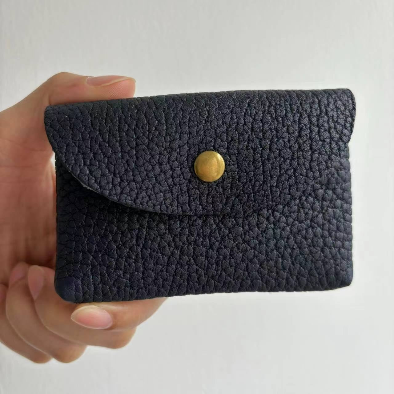 First Layer Cattlehide Leather Fashion Hidden Hook Coin Pocket