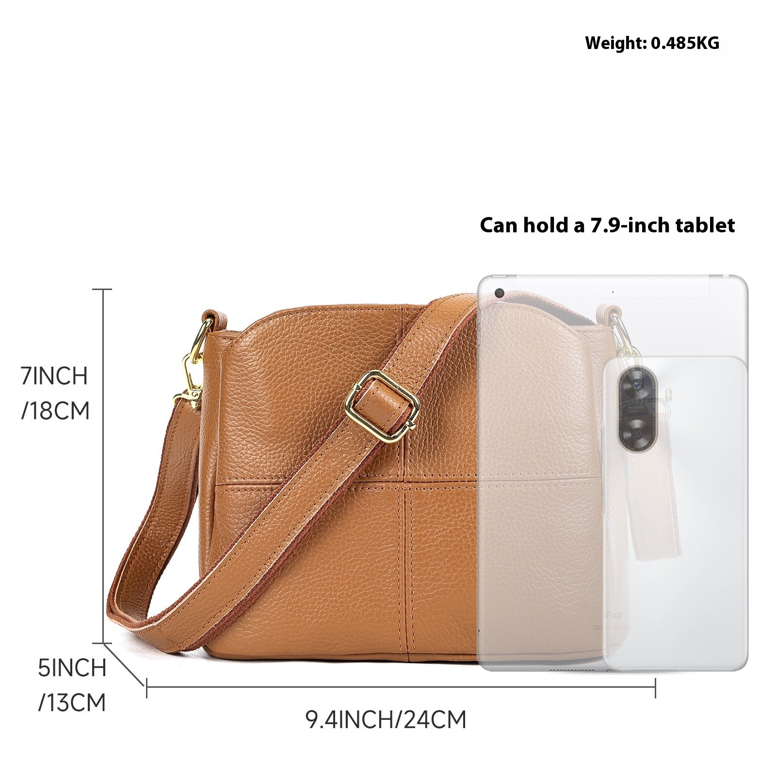 Genuine Leather Casual Shoulder Messenger Bag