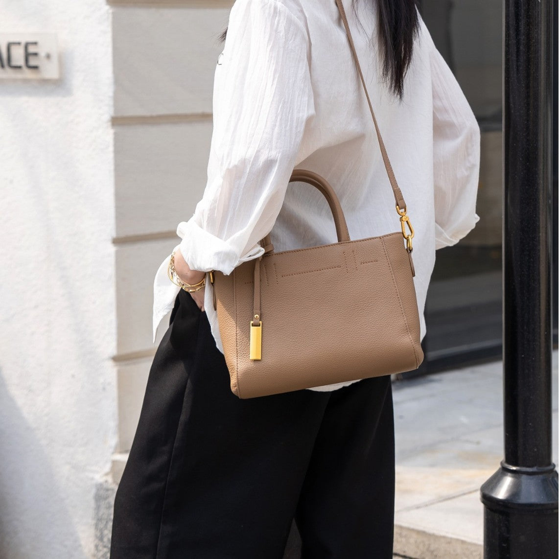 New Portable Genuine Leather Handbag - Nomade Code