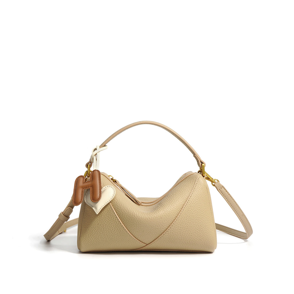 2-in-1 Leather Handbag – Chic Shoulder & Crossbody Option