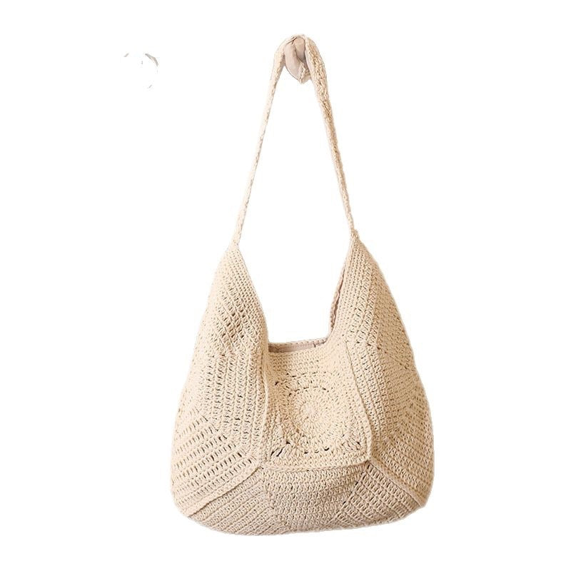 Large Capacity Cotton Braided Shoulder Bag