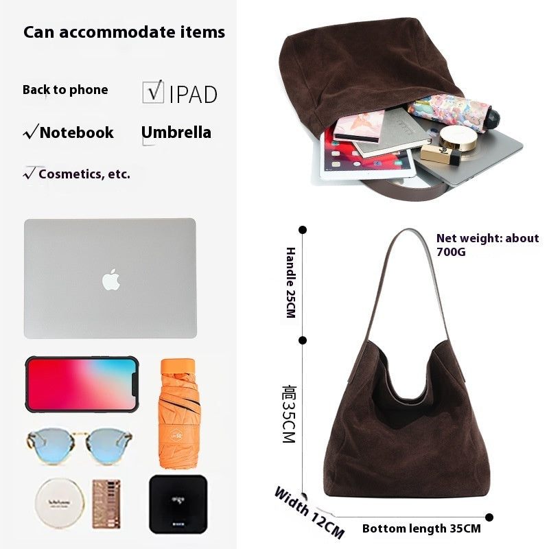 Matte Suede High-grade Tote Bag